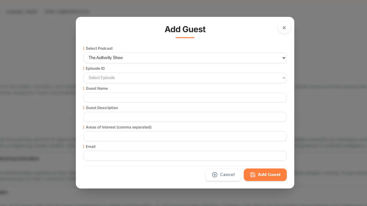 Podmanager Guest Management